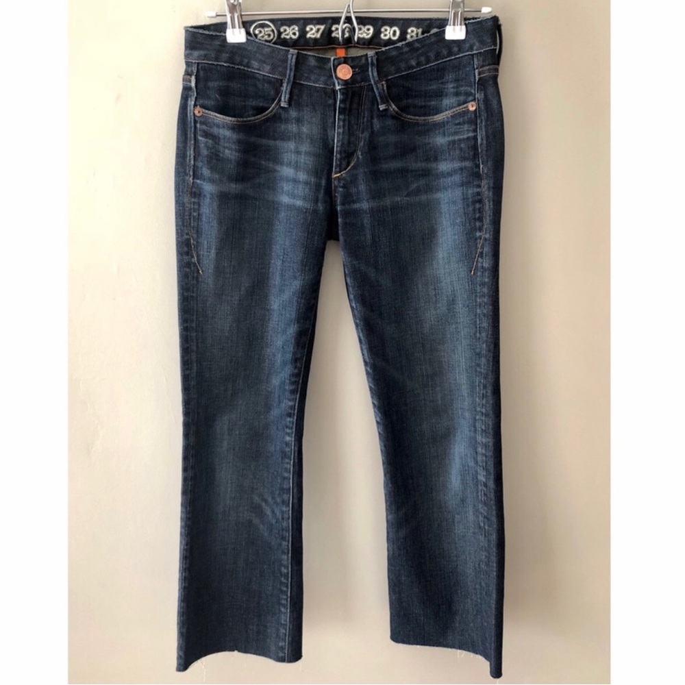 Earnest Sewn • 25 • Cropped Denim Jeans Raw Hem 25” Inseam
